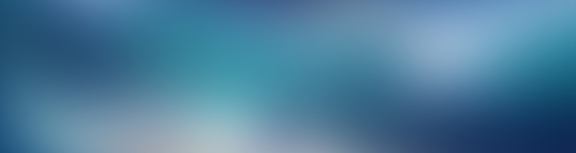Logotipo abstrato em tons de azul e verde-água, com gradiente suave e atmosfera calma